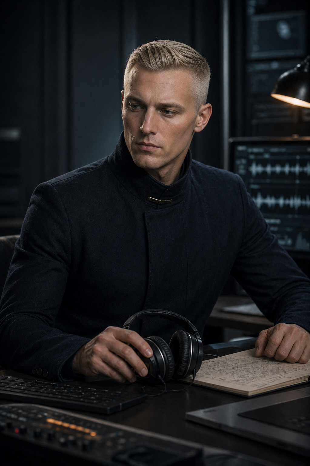 Echoman in a more relaxed transcription-work portrait